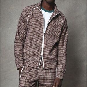 Todd Snyder Red and Black Houndstooth Jacket